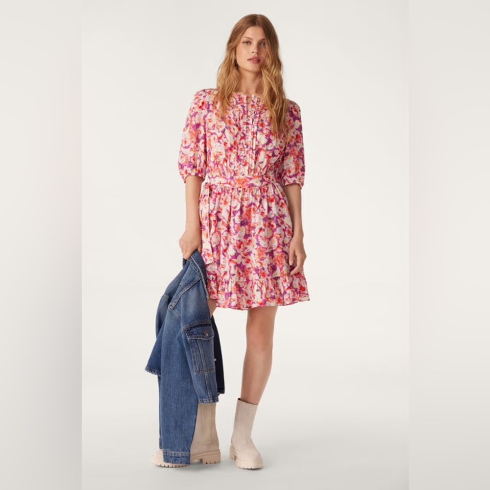 Ba&sh Rose Diamond Mini Dress in Fuchsia (L/3)